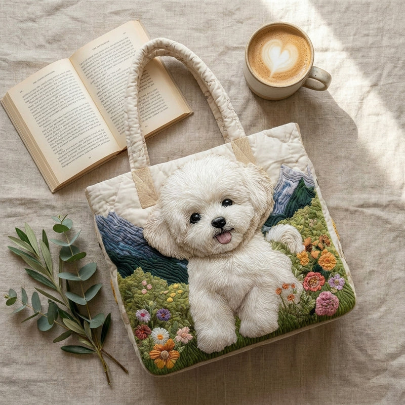 Quilted Tote Bag - Enchanted Dog