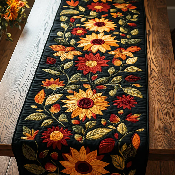 Quilted Tablecloth - Autumn Sunflowers