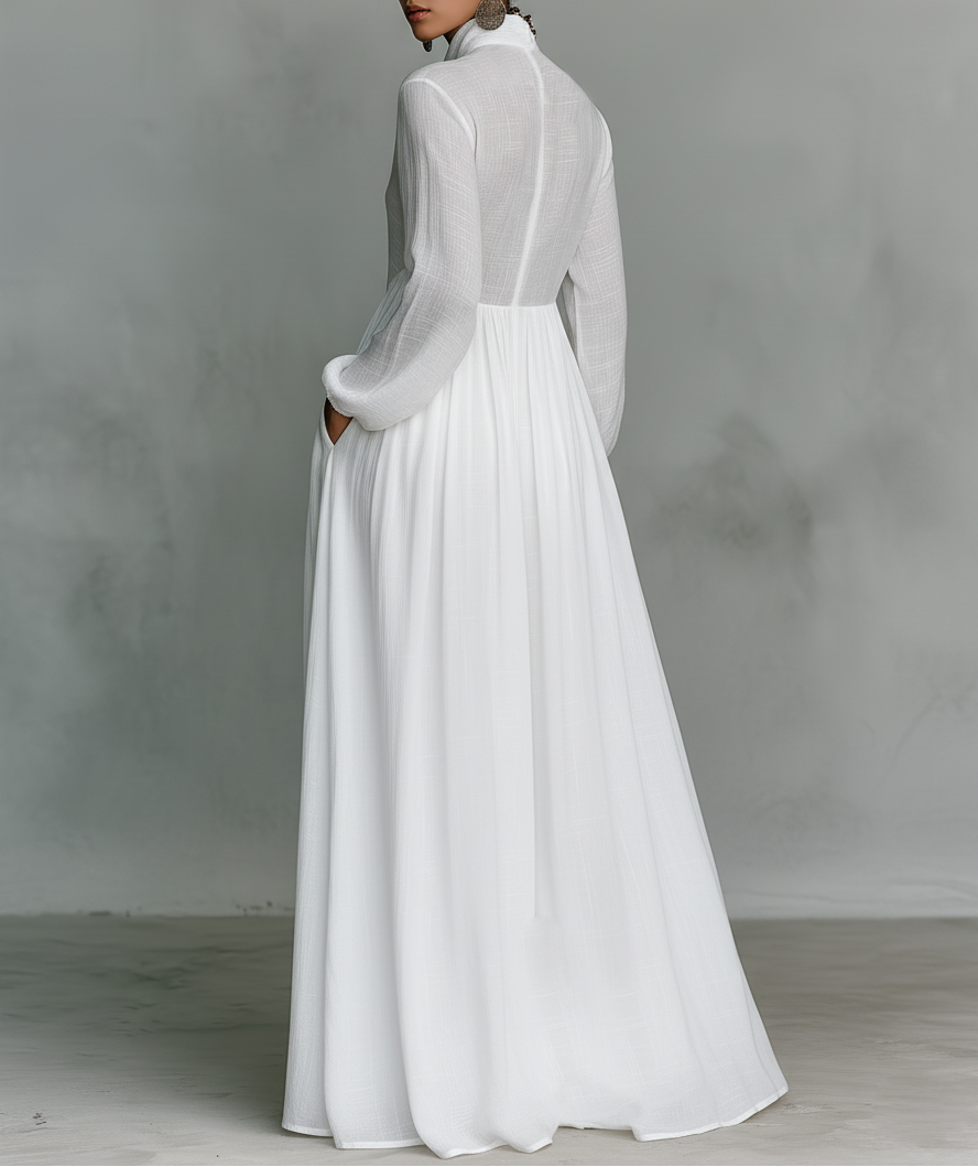 Selena | Robe Maxi à Boutons Fluides