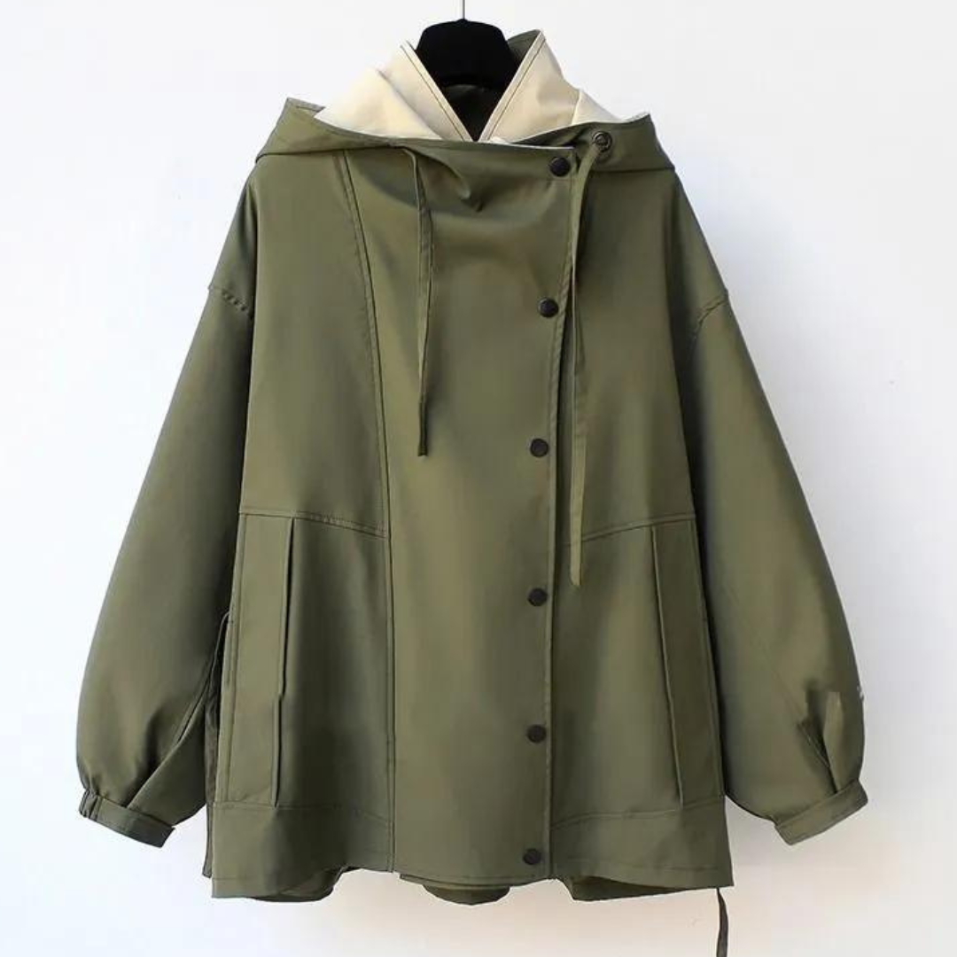 Laluna | Modern Two-Tone Trench Coat