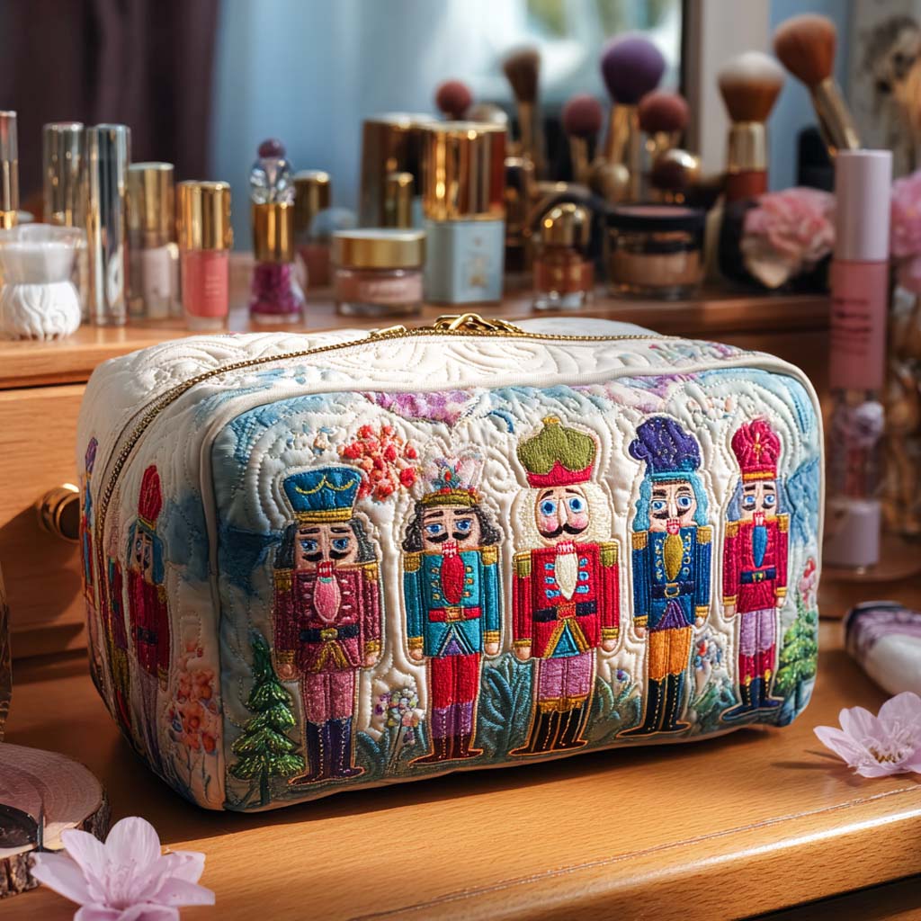 Xara | Christmas Nutcracker Quilted Cosmetic Bag