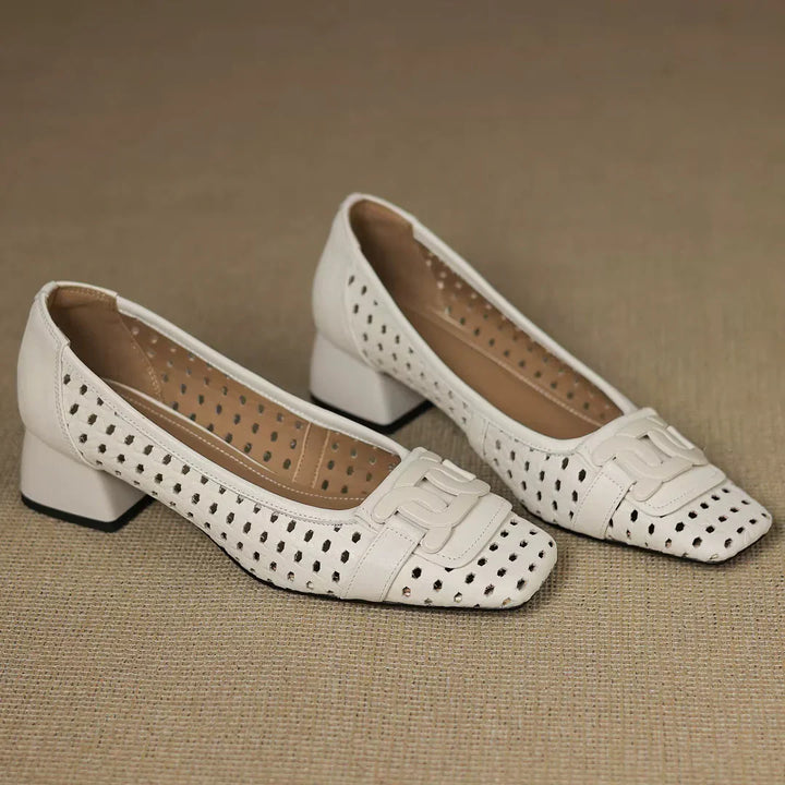 Solea Woven Leather Heels