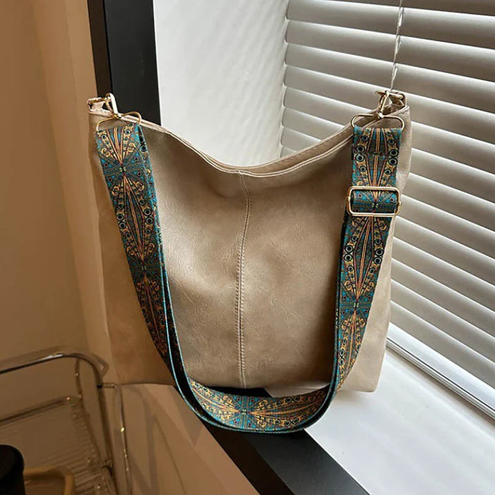Women's Vintage Bucket Shoulder Bag – PU Leather