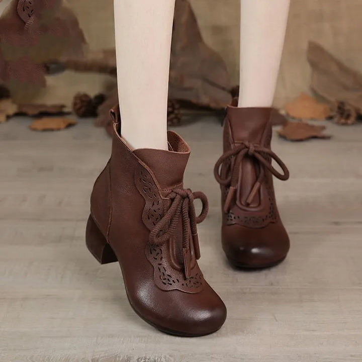 Evelyn | Vintage Lace-Up Ankle Boots
