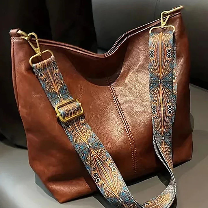 Women's Vintage Bucket Shoulder Bag – PU Leather