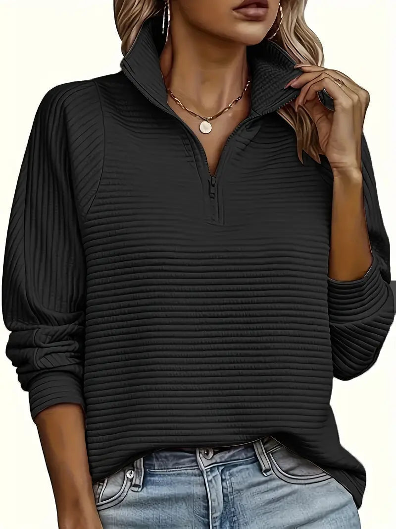 Michaela | Women's Half Zip Funnel Neck Sweater