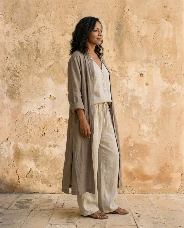 Camille | Relaxed Linen Blend Three-Piece Set